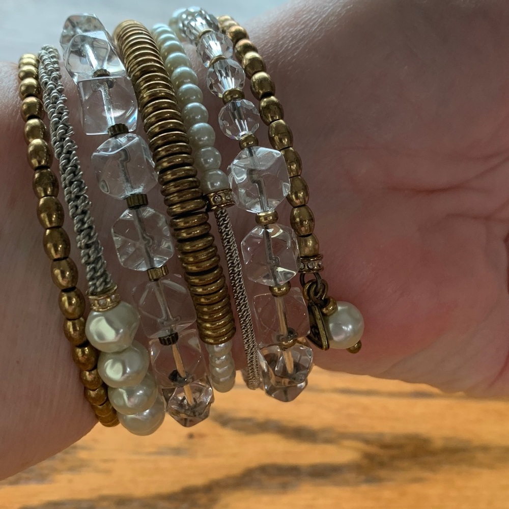 Amy Kahn Russell Pearl and Crystal Bracelet Set - Picture 3 of 9